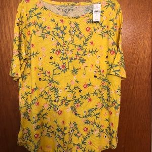 Loft yellow floral tee